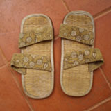 Handwoven Grass-Leather-Cloth Sandals